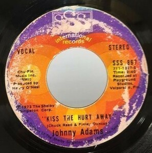 JOHNNY ADAMS/KISS THE HURT AWAY シングルレコード