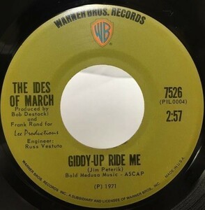 THE IDES OF MARCH/GIDDY UP RIDE ME シングルレコード