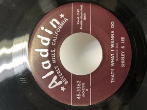 SHIRLEY&LEE thats what I wanna do/when I saw you シングルレコード