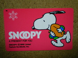 mang* Snoopy snow seal rugby telephone card 