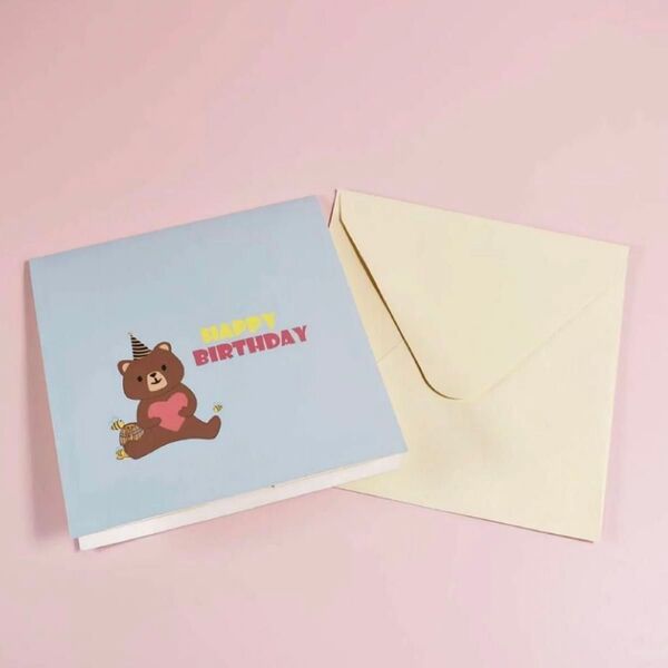☆☆GWセール中☆☆メッセージカード バースデー バースデーカード 誕生日 くま ベア