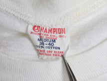 60s ビンテージ ★ Champion チャンピオン Awana CLUBS 染み込み プリント 半袖 Tシャツ ( メンズ 男性 M ) 古着 60年代 ランタグ ホワイト_画像4