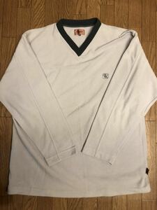 タケオキクチ TAKEO KIKUCHI 長袖 サイズ(M) グレー 灰色 Vネック 中古品 服飾品 メンズ【4777】F