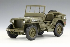 1/18 1941 JEEP WILLYS MB US ARMY WWII ミリタリー 軍用車両 緑 グリーン ダイキャストカー ミニカー モデルカー ディスプレイ