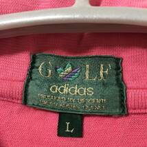 レア ビンテージ adidas GOLF アディダスゴルフ ポロシャツ ピンク メンズLサイズ ゴルフウェア　【YP-465】_画像5