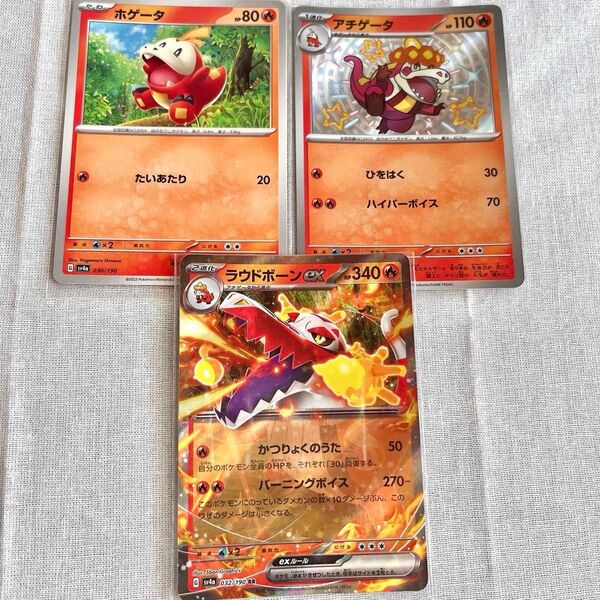 ポケモンカード ホゲータ アチゲータS ラウドボーンex 3枚