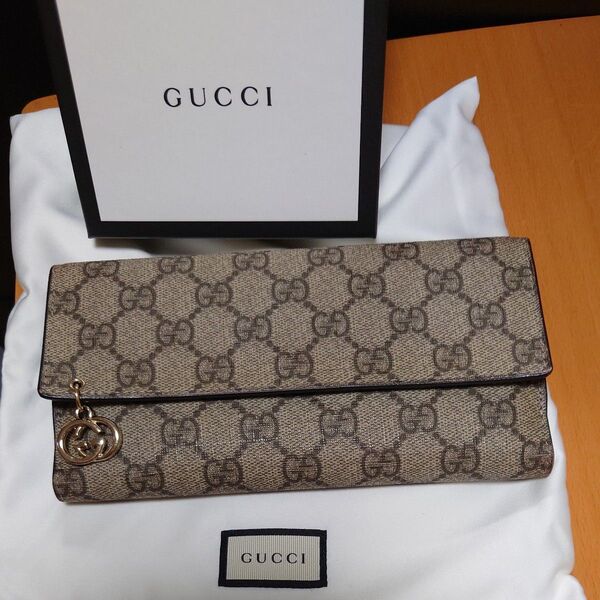 GUCCI グッチ 長財布 GGキャンバス GG柄 外箱内袋あり