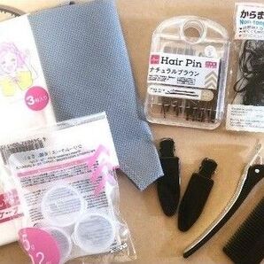 ◎プチプラ あったら便利なヘアスタイリングセット コーム ピン ヘアゴム ケープなど