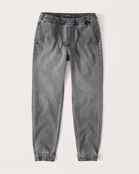 新品 正規品 アバクロンビー&フィッチ デニムジョガーパンツ A&F