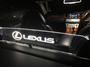 valkyriestyle レクサス SC430 / 40ソアラ / UZZ40 専用 LED ウィンドディフレクター LEXUS 文字.LEDホワイト,リモコン付き