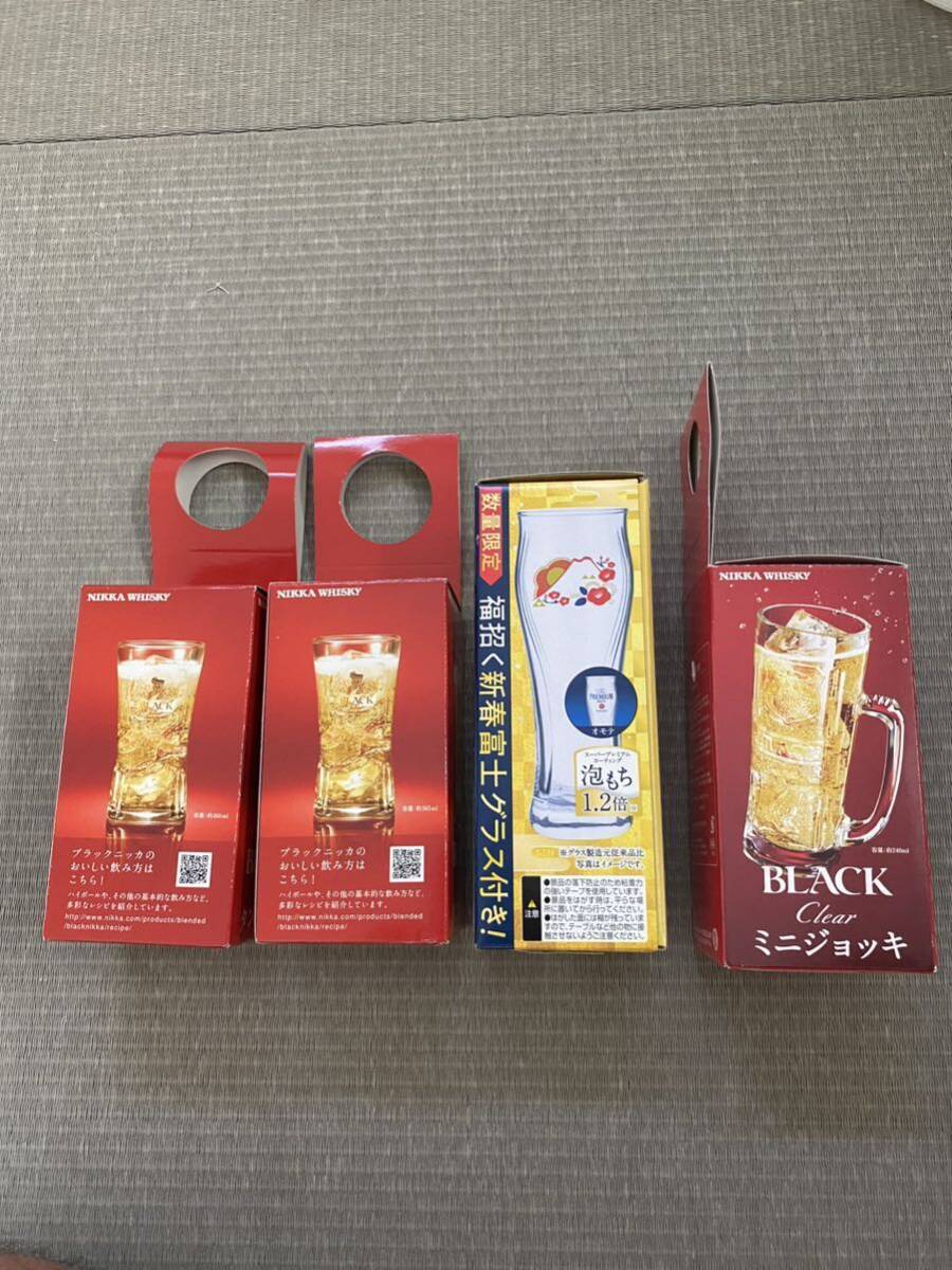 特典グラス　非売品　サントリープレミアムモルツグラス×1 ブラックニッカグラス×