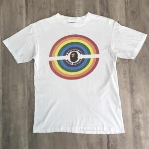 ★激レア★ 初代 rainbow circle logo Tシャツ Mサイズ oneita a bathing ape bape 裏原宿 オニータ 90s エイプ ベイプ nigo レインボー