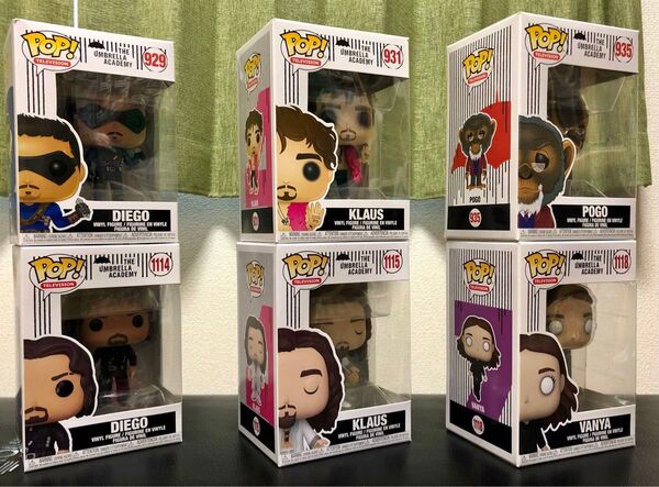 Funko Pop ファンコポップ The Umbrella Academy アンブレラ・アカデミー 6体セット