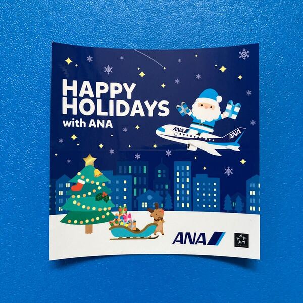 ★送料無料⑩★ ANA■ブルーサンタ■HAPPY HOLIDAYS with ANA■青いサンタクロース■クリスマス■シール■ステッカー 全日空