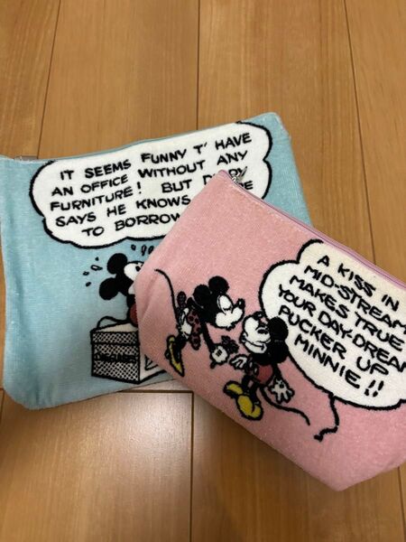 ミッキーマウス ポーチ 2個 Mickey ミッキー Disney ディズニー 小物入れ 新品未使用