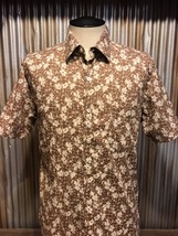 H410LPL メンズシャツ GREEN LABEL RELAXING UNITED ARROWS ユナイテッドアローズ カジュアル 花柄 半袖 ブラウン / L 全国送料一律360円_画像5