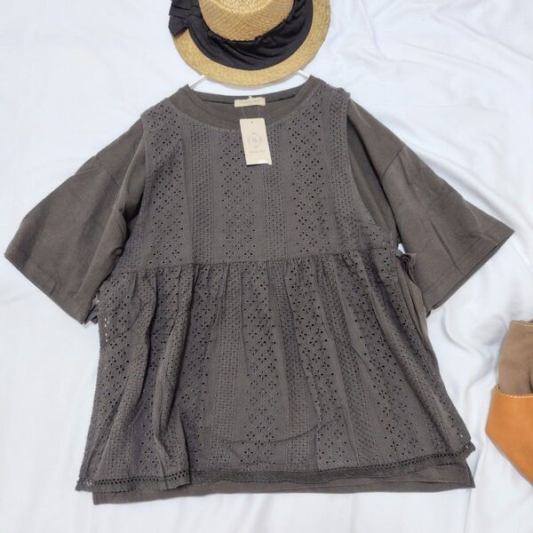 SM2 レースベスト付Tシャツ 新品 サマンサモスモス