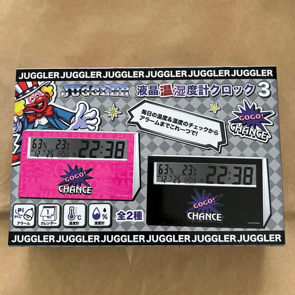 ジャグラー液晶温室度計クロック #クレーンゲーム GO!GO! ブラック
