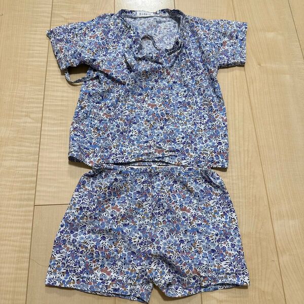 SHEIN 子ども 甚平 4y 甚平 半袖 セットアップ 上下セット 涼しい