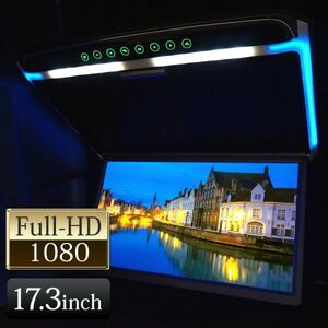 Fullhd Flip Down Monitor 17,3 дюйма HDMI -порт, оборудованный USB памятью Micro SD -карта до 64 ГБ.