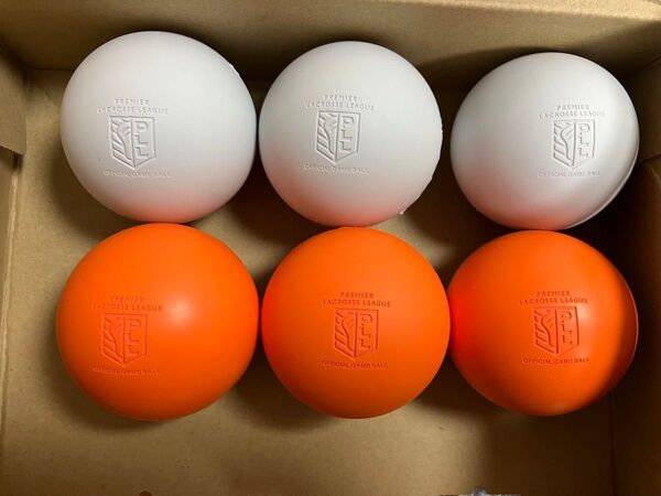 ストレッチボール ラクロスボール オレンジホワイト 6個