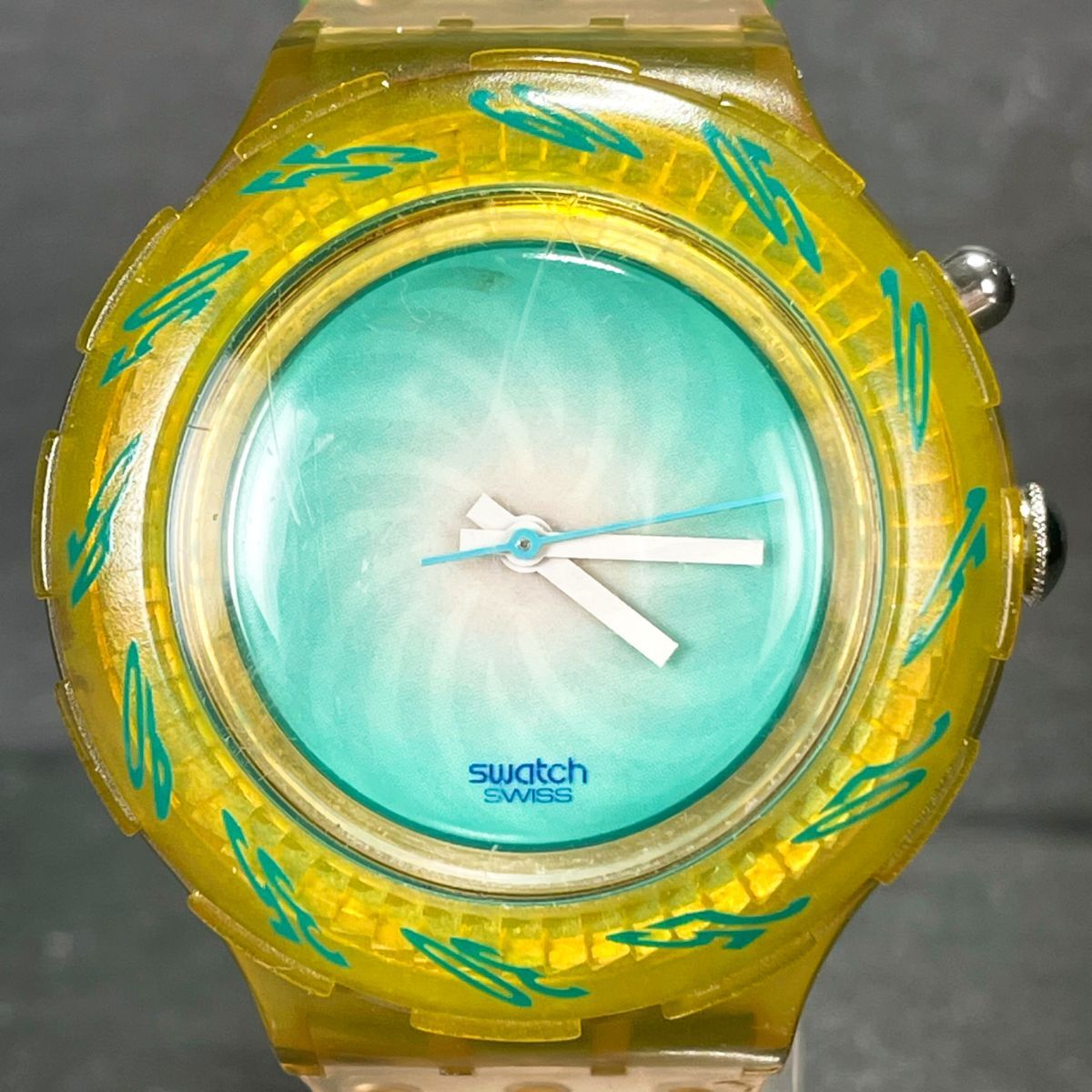 未使用ですが稼働しません 部品取り/ディスプレイ用 スウォッチ レギュラーモデル Swatch 1985年 ジェリーフィッシュ Jelly Fish 品番GK100 未使用ですが稼働しません 部品取り/ディスプレイ用 スウォッチ レギュラーモデル Swatch 1985年 ジェリーフィッシュ Jelly Fish 品番GK100