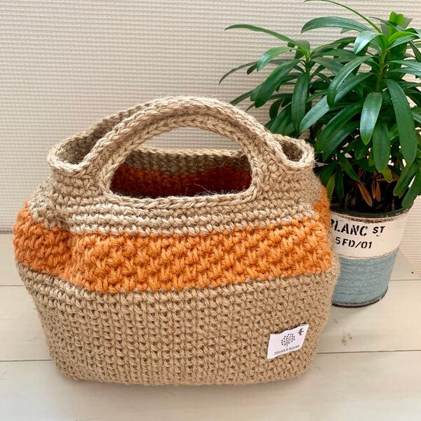 麻ひもバッグ ハンドメイド