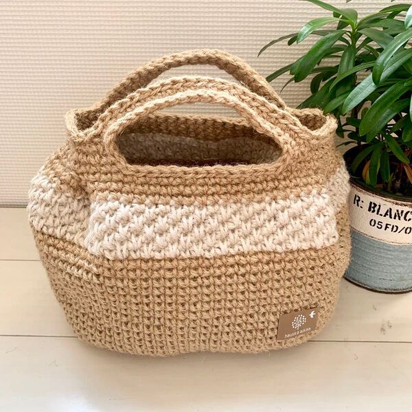 麻ひもバッグ ハンドメイド