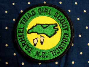 【ワッペン】TARHEEL TRIAD GIRL SCOUTS 1970s デッドストック USA ビンテージ アメリカ (古着 レア ワーク カバーオール ジーンズ