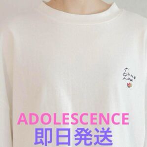 【新品未使用】ADOLESCENCE 刺繍 ドロップショルダーカットソー