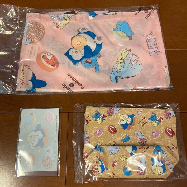 ポケモン雑貨3点セット エコバッグ&ポーチ&メモ帳
