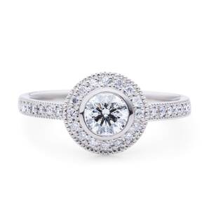 【極上珠玉】エレガント&ゴージャス! プラチナ pt900 ダイヤモンド 0.560ct G-SI2-EX リング 指輪【GGS鑑定書付】