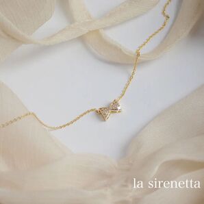 adorable ribbon necklace *14kgf