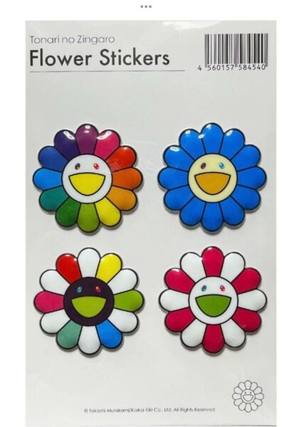Zingaro 村上隆Rainbow ぷくぷくステッカーレインボーお花 新品