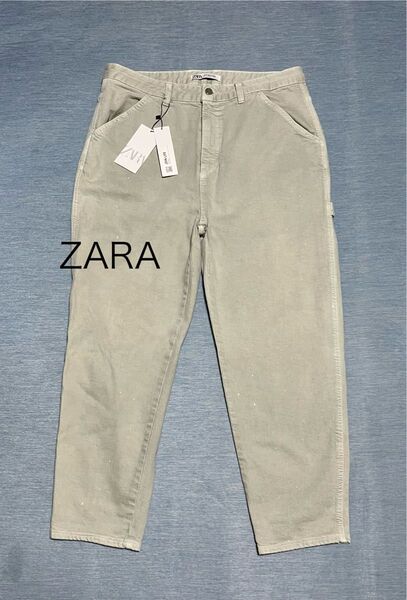 未使用 ZARA ペイント デニムパンツ