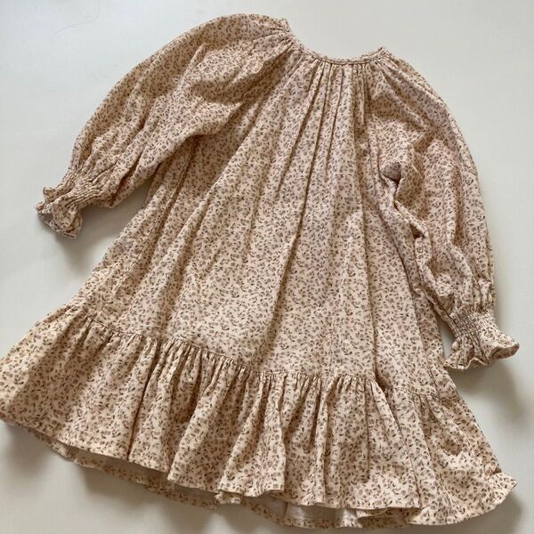 322 anmyu original ワンピース 薄いコーデュロイ 花柄 Sサイズ 子供服