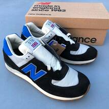 NB直営店限定 UK製 NEW BALANCE M576TNF US8.5D 26.5cm スウェード リップストップナイロン 新品 イギリス英国製 ブラック×ブルー×グレー_画像1