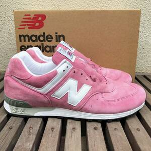 UK производства NEW BALANCE M576PNK PINK×WHITE[30th Anniversary Collection]US9.5D 27.5cm замша новый товар ограничение Англия Британия производства розовый × белый 