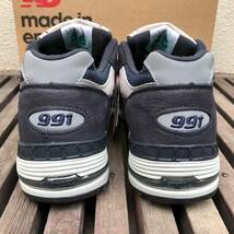 NB直営店限定 UK製 NEW BALANCE M991FA NAVY/GRAY【Flimby 35th Anniversary Pack】US7.5D 25.5cm 新品 イギリス英国製 ネイビー×グレー_画像4