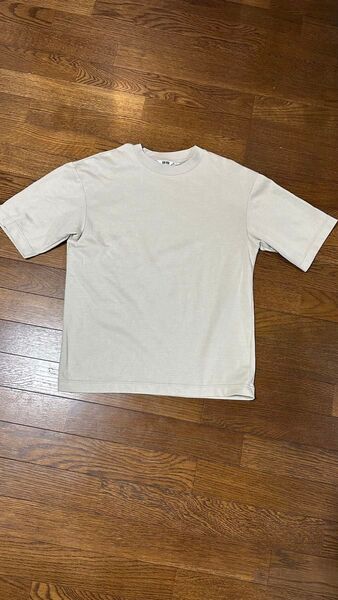 ユニクロ エアリズムコットン オーバーサイズTシャツ Sサイズ Light Gray (5分袖)