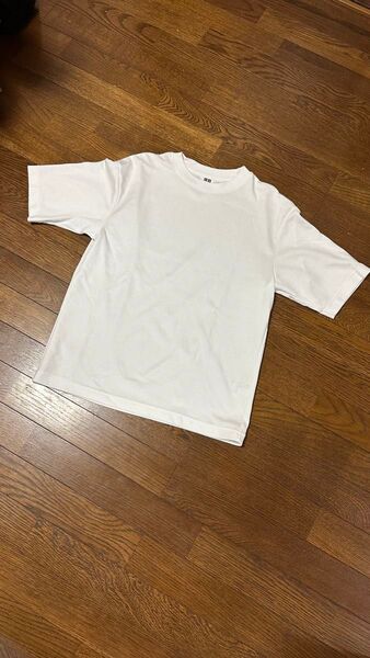 ユニクロ エアリズムコットン オーバーサイズTシャツ Sサイズ 白 (5分袖)