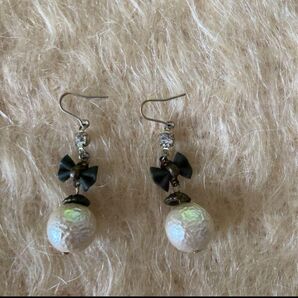 ピアス アクセサリー コットンパール リボン プティローブノアー などお好きな方にも
