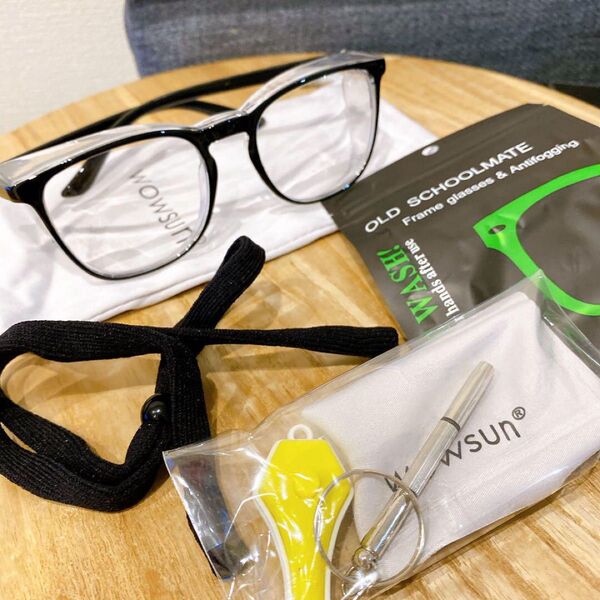 新品未使用 WOWSUN 花粉症メガネ 花粉ゴーグル 曇りにくい 花粉防止