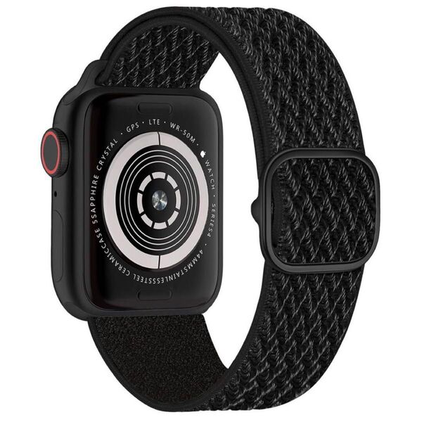Apple Watch バンド 伸縮性のある ナイロンベルト 長さ調整可能 コンパチブル iWatch シリーズ レザー