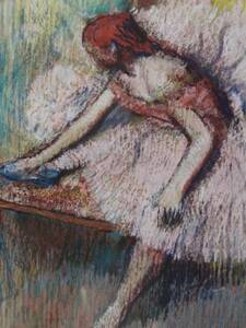 Art hand Auction Edgar Degas, DANSEUSE ROSE, Overseas edition, extremely rare, raisonné, New frame included, fan/5, Painting, Oil painting, Portraits