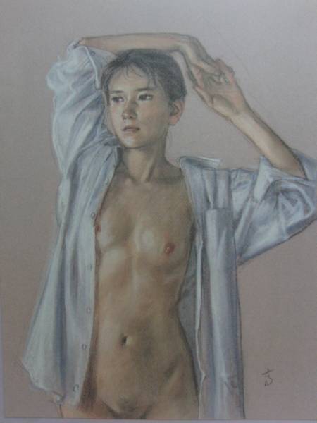高塚翔吾, 衬衫, 限量 1000 份, 大的, 在车牌上签名, 一位美丽女人的画像, 热门作家, am27, 绘画, 油画, 肖像