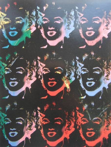 Andy Warhol, Nine Multicoloured Marilyns, 海外版超希少レゾネ, 新品額装付, fan/5, 絵画, 油彩, 抽象画