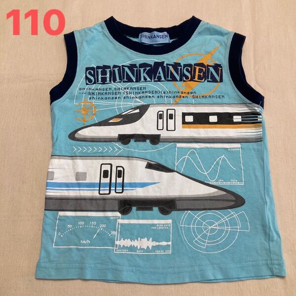 サンリオ SHINKANSEN タンクトップ 110 新幹線 乗り物 ノースリーブ