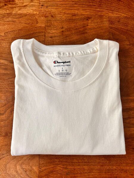 チャンピオンchampionヘビーTシャツ新品 無地6oz Lサイズ ホワイト