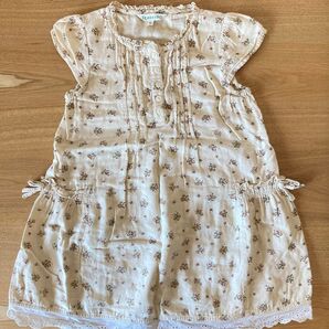 【3can4on】女の子 ノースリーブワンピース 110cm サンカンシオン 花柄